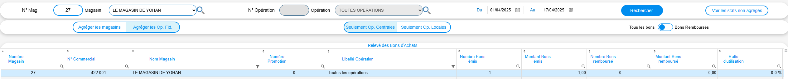 Figure N°4 : Page Agrégés suivant stats Figure N°4 : Page Agrégés suivant stats