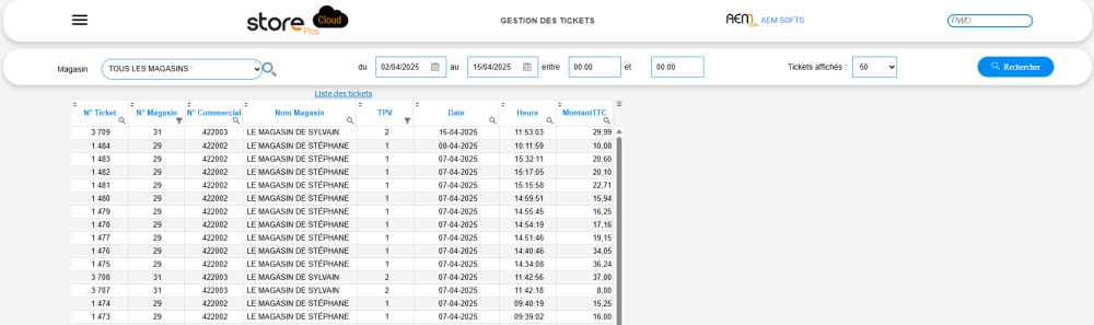 Figure n°1 : Page des tickets. Figure n°1 : Page des tickets.