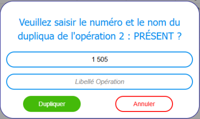 Figure n°3 : Pop-Up de dupliqua. Figure n°3 : Pop-Up de dupliqua.