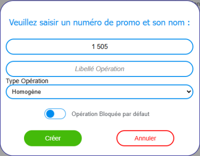 Figure n°2 : Pop-Up de création. Figure n°2 : Pop-Up de création.