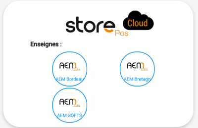 Figure n°7 : Page du choix de l’enseigne Figure n°7 : Page du choix de l’enseigne