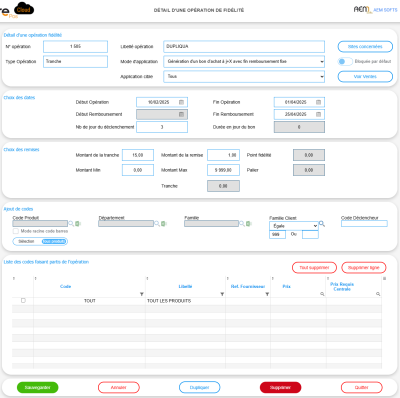 Figure n°4 : Page d'une opération fidélité. Figure n°4 : Page d'une opération fidélité.
