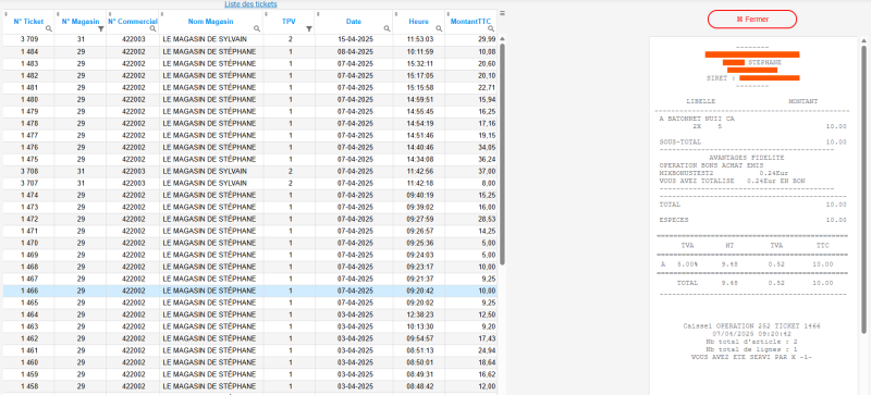 Figure n°2 : Page Ticket avec Ticket ouvert Figure n°2 : Page Ticket avec Ticket ouvert