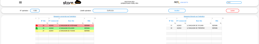 Figure n°28 : Page Sites Concernés Figure n°28 : Page Sites Concernés